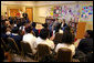 Mrs. Laura Bush and actress Emma Roberts meet with students at Washington Middle School for Girls Tuesday, May 29, 2007, in Washington, D.C. White House photo by Shealah Craighead