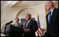 President George W. Bush is joined by U.S. Treasury Secretary Henry Paulson, right, and former Deputy Secretary of State Robert B. Zoellick Wednesday, May 30, 2007, in the Roosevelt Room at the White House, as President Bush nominates Zoellick to be the new president at the World Bank replacing Paul Wolfowitz. White House photo by Chris Greenberg