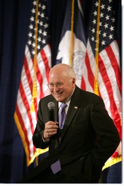 Vice President Dick Cheney speaks at the Wyoming Boys' State Conference, Sunday, June 3, 2007, at the Wyoming State Fairgrounds in Douglas, Wyo.  White House photo by David Bohrer