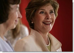 Mrs. Laura Bush tours Prague Castle with Mrs. Livia Klausova, First Lady of Czech Republic, Tuesday, June 5, 2007, in Prague, Czech Republic. White House photo by Shealah Craighead