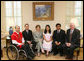 Mrs. Laura Bush meets with members of the Burma Ethnic Nationalities Council delegation Tuesday, June 12, 2007 at the White House, to discuss the current conditions in Burma. While in Washington D.C., the delegation also met with officials at the U.S. Department of State and members of Congress. From left to right are Stephen Dun, foreign relations advisor to the Executive Committee of the Karen National Union; David Eubank, director of Burma Initiative; Naw K'nyaw Paw, member for Karen State, Ethnic Nationalities Council; Lian H. Sakhong, general-secretary, Ethnic Nationalities Council and Congress Joseph R. Pitts of Pennsylvania. White House photo by Shealah Craighead