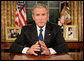 President George W. Bush concludes his address to the nation from the Oval Office Thursday evening, Sept. 13, 2007. Supporting the recommendations issued in a report from General David Petraeus, President Bush said, "Now, because of the measure of success we are seeing in Iraq, we can begin seeing troops come home." White House photo by Eric Draper