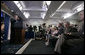 President George W. Bush responds to a reporter's question Thursday, Sept. 20, 2007, during a press conference in the James S. Brady Briefing Room of the White House. White House photo by Eric Draper