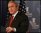 President George W. Bush speaks at the Heritage Foundation Thursday, Nov. 1, 2007, in Washington, D.C. Speaking on the Global War on Terror, the President said, "We're standing with those who yearn for liberty in the Middle East, because we know that when free societies take root in that part of the world, they will yield the peace we all desire." White House photo by Chris Greenberg