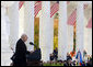 Vice President Dick Cheney delivers remarks Sunday, Nov. 11, 2007, during Veterans Day ceremonies at Arlington National Cemetery in Arlington, Va. "Gathered as we are today in a time of war, we're only more sharply aware of the nation's debt to the members of the armed forces," said the Vice President, adding, "They are constantly in our thoughts." White House photo by David Bohrer