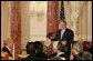 President George W. Bush addresses his remarks at the Secretary of State’s Dinner Monday evening, Nov. 26, 2007 at the State Department in Washington, D.C., welcoming the participants attending the Annapolis Conference. White House photo by Chris Greenberg