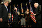 President George W. Bush stands next to Lt. Gen. James Peake (Ret.), as he's administered the Oath of Office Thursday, Dec. 20, 2007, as Secretary of Veterans Affairs by Vice President Dick Cheney. Looking on during the ceremonial swearing-in at the U.S. Department of Veterans Affairs are Secretary Peake's wife, Janice, and daughter, Kimberly. White House photo by Chris Greenberg