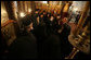 President George W. Bush is joined by Khouloud Daibes, Minister of Tourism, as they meet with clergy at the Church of Nativity Thursday, Jan. 10, 2008, in Bethlehem. White House photo by Eric Draper