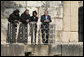 President George W. Bush and Secretary of State Condoleezza Rice stand amidst the ruins of Capernaum, on the shore of the Sea of Galilee, during his final stop Friday, Jan. 11, 2008, in Israel. White House photo by Eric Draper 