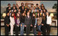 Mrs. Laura Bush poses for a photo with the Brazil Youth Ambassadors during their visit to the White House, Monday, Jan. 14, 2008. The organization promotes intercultural understanding among Brazilian and American youth. White House photo by Shealah Craighead