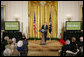 President George W. Bush, speaking Tuesday, Feb. 26, 2008 in the East Room of the White House, announces the launch of the National Endowment for the Humanities’ Picturing America initiative, to promote the teaching, study, and understanding of American history and culture in schools. White House photo by Chris Greenberg