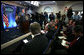 President George W. Bush responds to a question during a morning press conference in the James S. Brady Press Briefing Room of the White House. White House photo by Joyce N. Boghosian