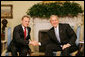 President George W. Bush welcomes Poland’s Prime Minister Donald Tusk to the Oval Office of the White House, Monday, March 10, 2008. White House photo by Joyce N. Boghosian