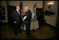 Vice President Dick Cheney talks with former Prime Minister Benjamin Netanyahu Sunday, March 23, 2008, before a breakfast with the Israeli leader at the Kind David Hotel in Jerusalem. White House photo by David Bohrer