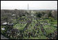 Some of the thousands of guests who attended the 2008 White House Easter Egg Roll are seen at festivities on the South Lawn of the White House Monday, March 24, 2008. White House photo by Joyce N. Boghosian