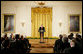 President George W. Bush addresses invited guests Monday evening, April 14, 2008 to the East Room of the White House, during a reception in honor of the 265th birthday of former President Thomas Jefferson. White House photo by Chris Greenberg