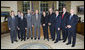 President George W. Bush meets with Co-Chairs of the U.S. Brazil CEO Forum Monday, April 28, 2008, in the Oval Office. Said the President afterwards, "It is my honor to welcome the U.S.-Brazil CEO Forum here to Washington. It's an indication of the importance that we both place on our bilateral relations. Brazil is a very powerful, very important country in our neighborhood, and it's really important for this administration and future administrations to work closely with the Brazilian government, like it is important for our respective business communities to work closely together." White House photo by Chris Greenberg