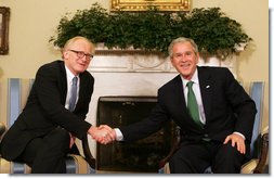 President George W. Bush meets with Ambassador Kai Eide of Norway, the Special Representative of the U.N. Secretary-General for Afghanistan, Tuesday, April 29, 2008, in the Oval Office. White House photo by Joyce N. Boghosian