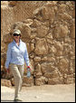 Mrs. Laura Bush visits Masada National Park Thursday, May 15, 2008, during a visit by she and President George W. Bush to Israel. White House photo by Shealah Craighead