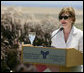 Mrs. Laura Bush delivers remarks on U.S.-Middle East Partnership for Breast Cancer Awareness and Research Sunday, May 18, 2008, at the Grand Rotana Resort in Sharm El Sheikh, Egypt. Said Mrs. Bush, "The new U.S.-Middle East Partnership for Breast Cancer Awareness and Research is helping us pass on what we've learned so that more women who are diagnosed with breast cancer in the early stages when the survival chances are greatest." White House photo by Shealah Craighead