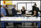 President George W. Bush greets employees while touring the production floor at the Silverado Cable Company in Mesa, Arizona, Tuesday, May 27, 2008. White House photo by Eric Draper