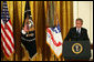 President George W. Bush delivers remarks during the presentation of the Congressional Medal of Honor posthumously to Private First Class Ross A. McGinnis, U.S. Army Monday, June 2, 2008, in the East Room of the White House. President Bush presented the Congressional Medal of Honor posthumously to his parents, Tom and Romayne McGinnis, of Knox, Pennsylvania. White House photo by Joyce N. Boghosian