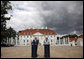 President George W. Bush and Germany's Chancellor Angela Merkel take part in a joint press availability Wednesday, June 11, 2008, at Schloss Meseberg in Meseberg, Germany. White House photo by Eric Draper