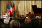 Mrs. Laura Bush delivers remarks during reception with United States - Afghan Donor's Conference Wednesday, June 11, 2008, at the Ambassador's Residence in Paris. White House photo by Shealah Craighead