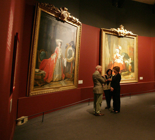 Mrs. Laura Bush tours the Marie Antoinette Exhibit at The Grand Palais Sunday, June 15, 2008, in Paris. White House photo by Shealah Craighead