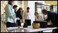 Mrs. Laura Bush is shown artifacts from the Afghani and Burmese Collections at the British Museum in London on Monday, June 16, 2008. White House photo by Shealah Craighead