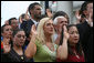 Petitioners take the Oath of Citizenship at Monticello's 46th Annual Independence Day Celebration and Naturalization Ceremony Friday, July 4. 2008, in Charlottesville, VA. White House photo by Joyce N. Boghosian