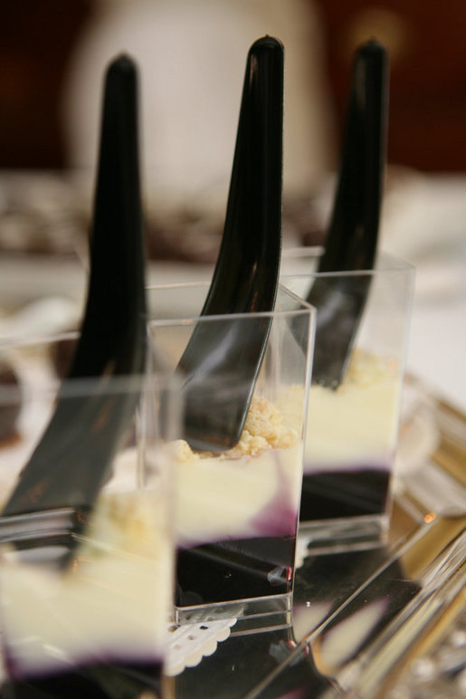 Desserts with a design flair were created by White House Executive Pastry Chef William Yosses for the 2008 Cooper-Hewitt National Design Awards buffet reception in the East Room on July 14, 2008. White House photo by Shealah Craighead