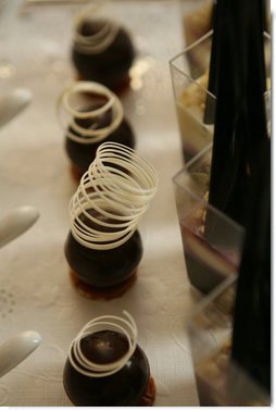 Deserts with a design flair were created by White House Executive Pastry Chef William Yosses for the 2008 Cooper-Hewitt National Design Awards buffet reception in the East Room on July 14, 2008. White House photo by Shealah Craighead