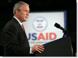 President George W. Bush delivers remarks on the Freedom Agenda Thursday, July 24, 2008, in Washington, D.C. White House photo by Chris Greenberg