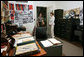 Mrs. Laura Bush is shown the office of Mrs. Carl Sandburg by Jill Hamilton-Anderson during a tour Monday, July 28, 2008, of the Carl Sandburg Home National Historic Site in Flat Rock, N.C. White House photo by Shealah Craighead