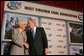 President George W. Bush greets Buck Harless, Chairman of the Board of International Industries Incorporated, Thursday, July 31, 2008 at the 2008 Annual Meeting of the West Virginia Coal Association in White Sulphur Springs, W.Va. White House photo by Joyce N. Boghosian