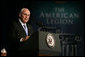 Vice President Dick Cheney addresses the 90th American Legion Convention Wednesday, Aug. 27, 2008 in Phoenix. "On my final visit to the American Legion as Vice President, I also want to thank each of you for the unstinting support you are giving to the men and women serving in our military today," said the Vice President, later adding, "We are blessed with the finest military any nation has ever fielded, and may we never take them or their families for granted." White House photo by David Bohrer
