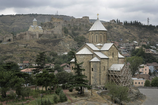 A view of Tbilisi, Georgia is seen Thursday, Sept. 4, 2008, where Vice President Dick Cheney met with Georgian President Mikheil Saakashvili to discuss U.S. support for the Georgian people following last month's war with Russia. The Vice President's visit comes a day after President Bush announced plans to deliver a $1 billion U.S. humanitarian and economic aid package to the country. White House photo by David Bohrer