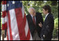 Vice President Dick Cheney talks with former President of Spain José Aznar Saturday, Sept. 6, 2008 during the Ambrosetti Forum at Lago di Como, Italy. The Ambrosetti Forum brings together prominent figures from public and private sectors for discussions on current world issues in global economics and security. White House photo by David Bohrer