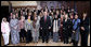 President George W. Bush meets with participants of the U.S. Middle East Partnership Initiative Thursday, Oct. 23, 2008, in the Eisenhower Executive Office Building. The participants include approximately 50 women political leaders from the Mideast and North Africa, who are given the opportunity to learn from our country's experience in electoral campaigning and affords them a chance to witness local and Presidential elections up close. White House photo by Eric Draper