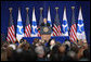 President George W. Bush gestures as he addresses his remarks at the U.S. Transportation Department in Washington, D.C., Tuesday, Nov. 18, 2008, where President Bush announced an expansion of the U.S. airspace for civilian flights, the "Thanksgiving Express Lanes," to now include areas of the Midwest, Southwest and the West Coast to reduce holiday airline delays and to also boost flight capacity at some of America's busiest airports. White House photo by Chris Greenberg