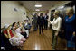 Mrs. Laura Bush waves goodbye as she departs the National Oncology Institute in Panama City Friday, Nov. 21, 2008. Earlier, Mrs. Bush announced the U.S.-Panama Partnership for Breast Cancer Awareness and Research. Breast cancer is the second-leading cause of cancer-related death among women in Panama, with 40 out of 100,000 women diagnosed each year. White House photo by Joyce N. Boghosian