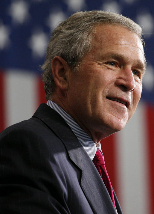 President George W. Bush delivers remarks Sept. 21, 2006, in Tampa, Fla. White House photo by Paul Morse