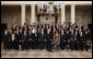 President George W. Bush stands with recipients of the 2007 Presidential Early Career Awards for Scientists and Engineers Friday, Dec. 19, 2008, in the Grand Foyer of the White House. White House photo by Chris Greenberg