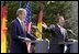 President George W. Bush and German Chancellor Schroeder conduct a joint press conference in Berlin May 23. "Germany is an incredibly important ally to the United States of America," said President Bush. "We respect the German people. We appreciate democracy in this land. We appreciate the struggles that Germany has gone through. And we value the friendship going forward."