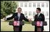 President George W. Bush and Danish Prime Minister Anders Fogh Rasmussen hold a joint press conference at his summer residence in Marienborg in Kongens Lyngby, Denmark, Wednesday, July 6, 2005.  "Over a million people die of malaria on the continent of Africa on an annual basis, most of whom are under five years old," said the President talking about some of the issue that will be discussed at the G8 Summit. "This is a problem we can solve. I laid out an initiative the other day for $1.2 billion to help eradicate the scourges of malaria on the continent of Africa."