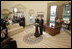 President George W. Bush announces from the Oval Office the nomination of Supreme Court justice nominee John Roberts as his nominee to be U.S. Supreme Court Chief Justice, Monday morning September 5, 2005. 