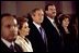 President George W. Bush and Laura Bush stand with Mexican President Vicente Fox and his wife Martha Sahagun de Fox at a dinner hosted by Mexico during a United Nations conference in Monterey, Mexico, Friday, March 22, 2002. White House photo by Eric Draper