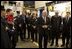 Vice President Dick Cheney meets with firefighters of FDNY Rescue Company 1 at their firehouse in New York, N.Y., Sept. 11, 2003. Eleven firefighters from the company died in the terrorist attacks Sept. 11, 2001. They are: Capt. Terence S. Hatton, 41; Lt. Dennis Mojica, 50; Joseph Angelini Sr., 63; Gary Geidel, 44; William Henry, 49; Kenneth Joseph Marino, 40; Michael G. Montesi, 39; Gerard Terence Nevins, 46; Patrick J. O'Keefe, 44; Brian Edward Sweeney, 29; and David M. Weiss, 41.