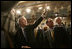 President George W. Bush waves to the audience Tuesday, Jan. 31, 2006, while leaving the U.S. House Chamber after delivering the 2006 State of the Union address.